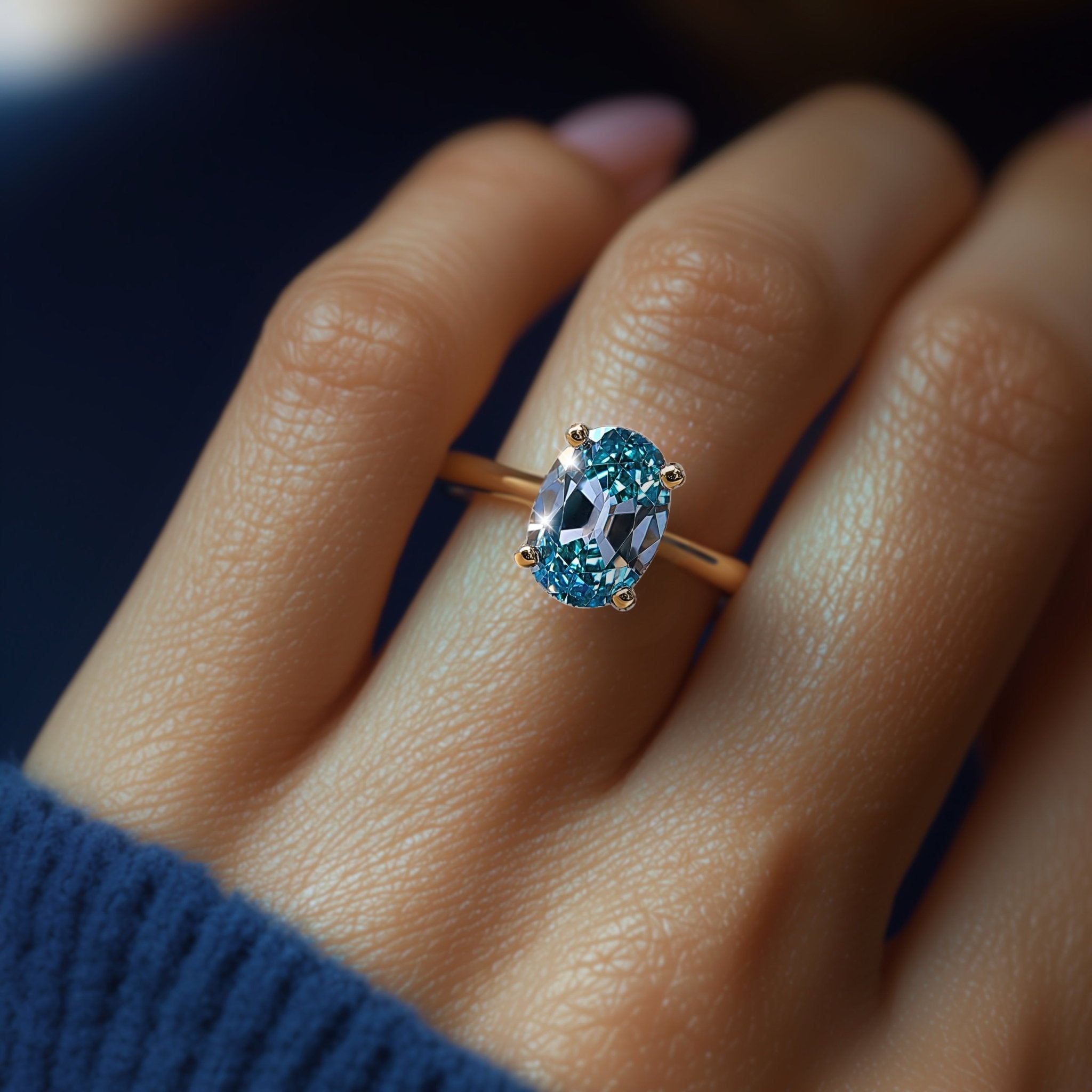 Celadon Spark Ring - Oore Jewelry
