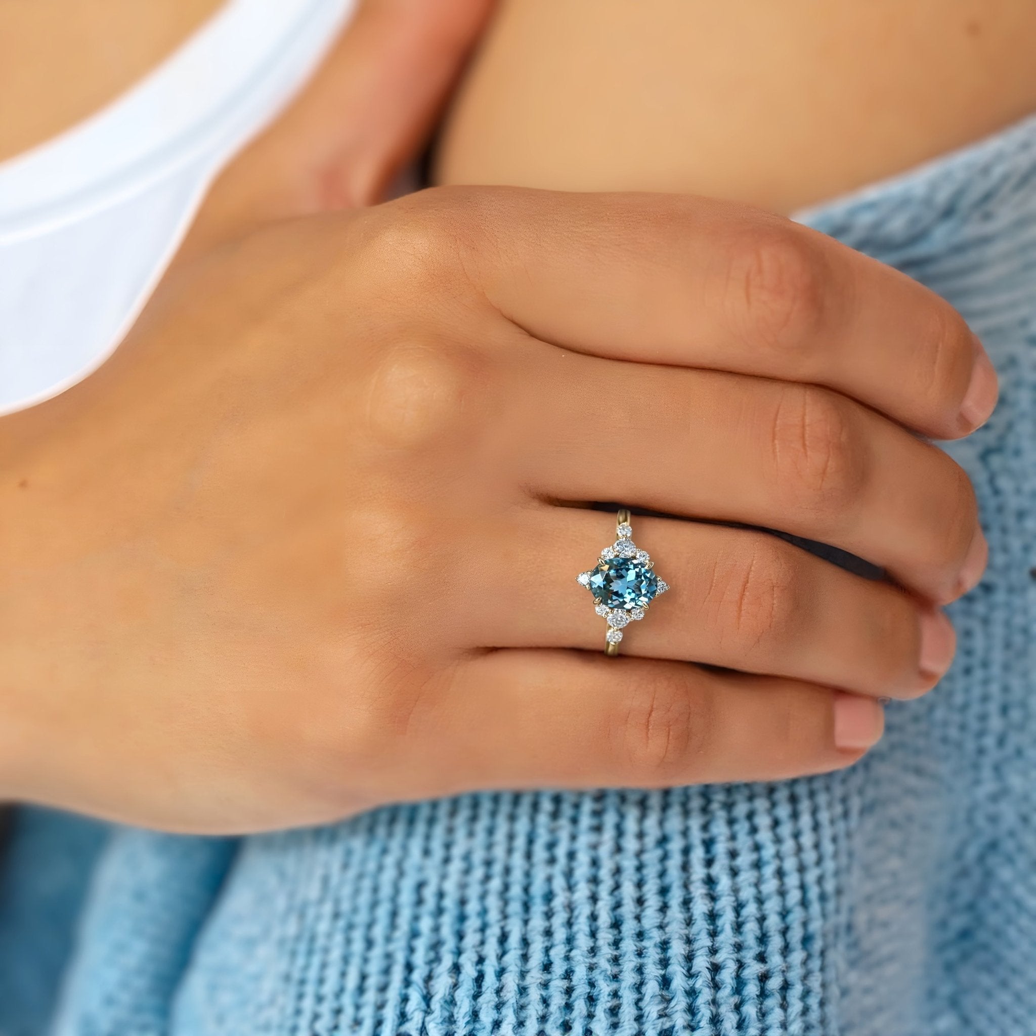 Glacier Flame Ring - Oore Jewelry