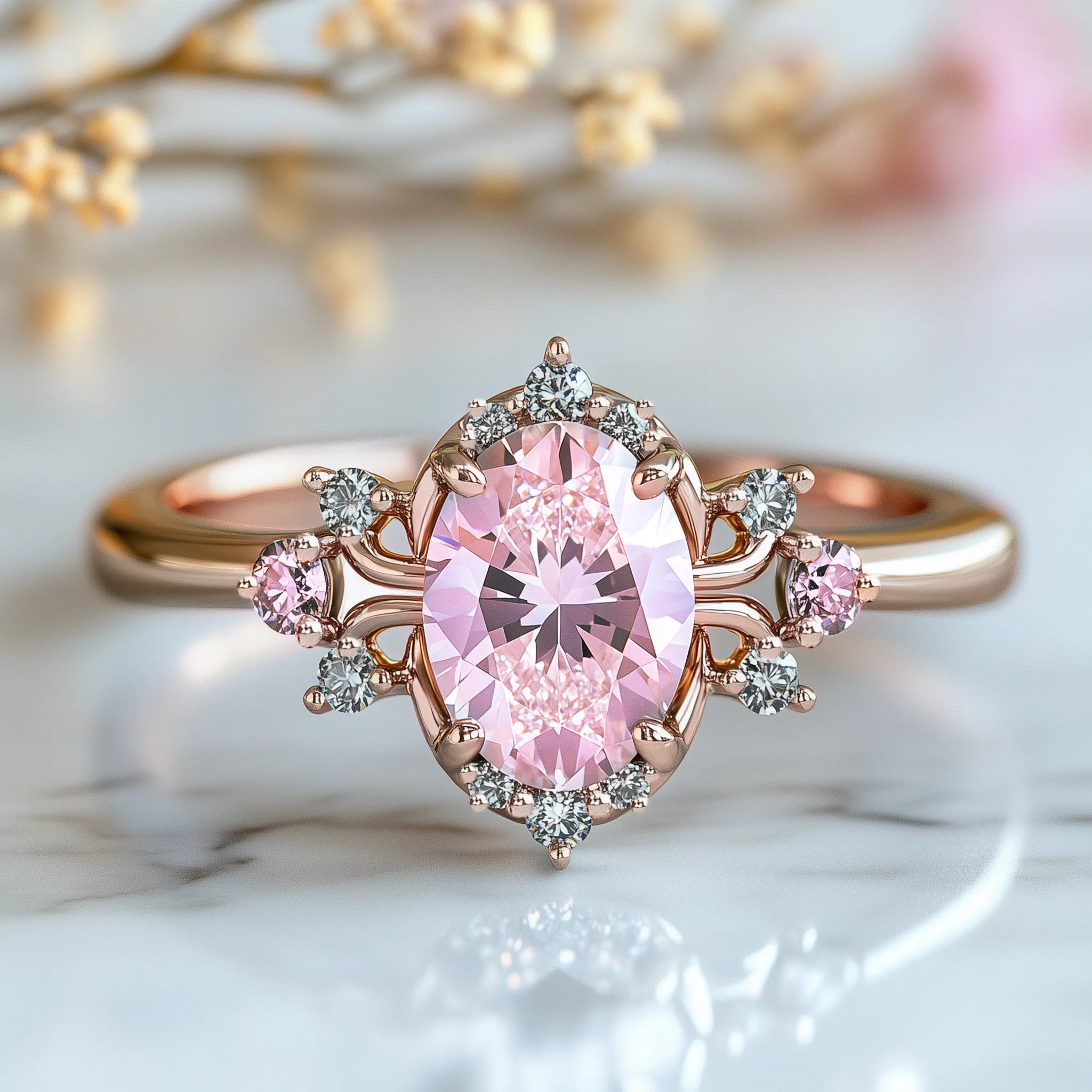 Blush Mirage rings - Oore Jewelry