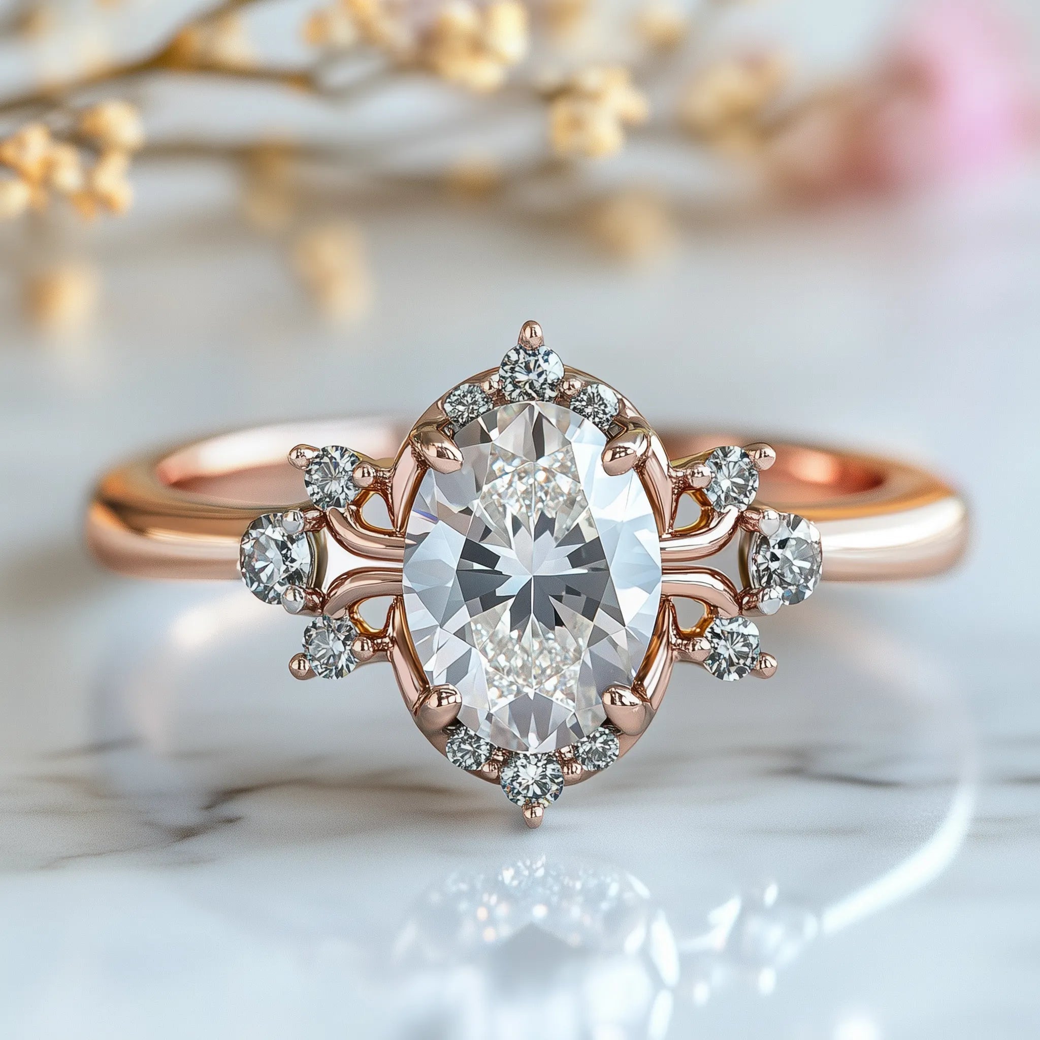Blush Mirage rings - Oore Jewelry