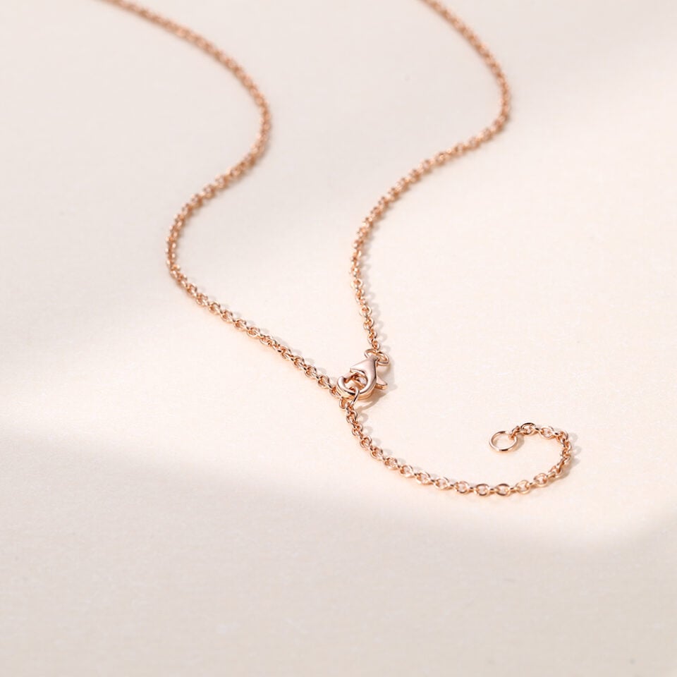 Vintage Pear Cut Lab Pink Sapphire Pendant Necklace - Oore Jewelry