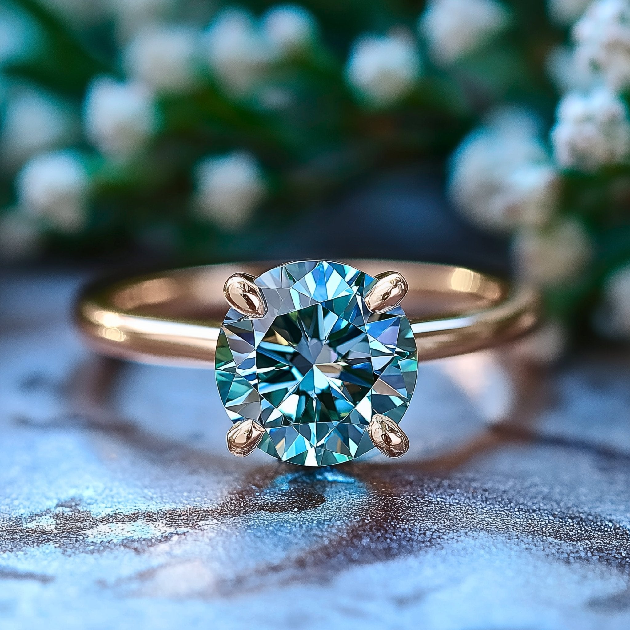 Arctic Spark 18K Yellow Gold Promise Ring