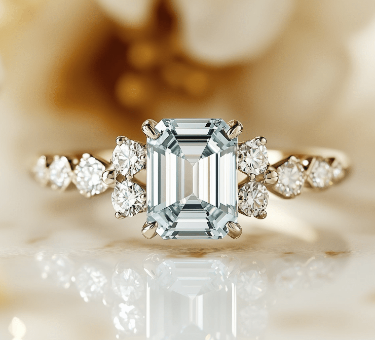 Dewdrop Spark 925 Sterling Silver Engagement Ring
