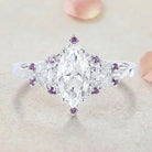 Vintage Fantasy Marquise Lab Grown Diamond 14K Yellow Gold Engagement Ring