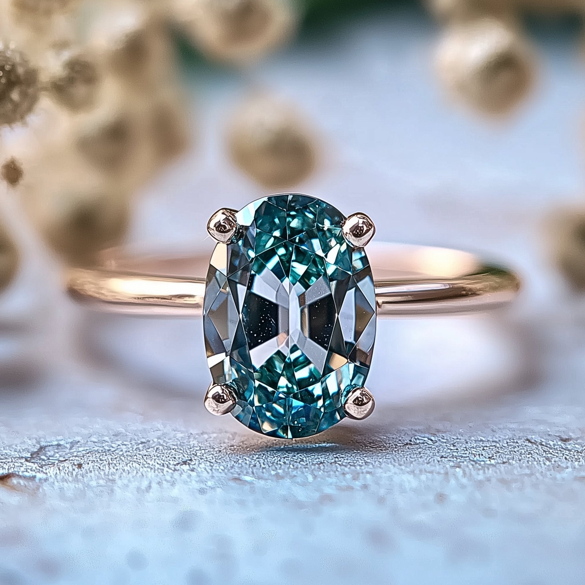 Celadon Spark Ring - Oore Jewelry