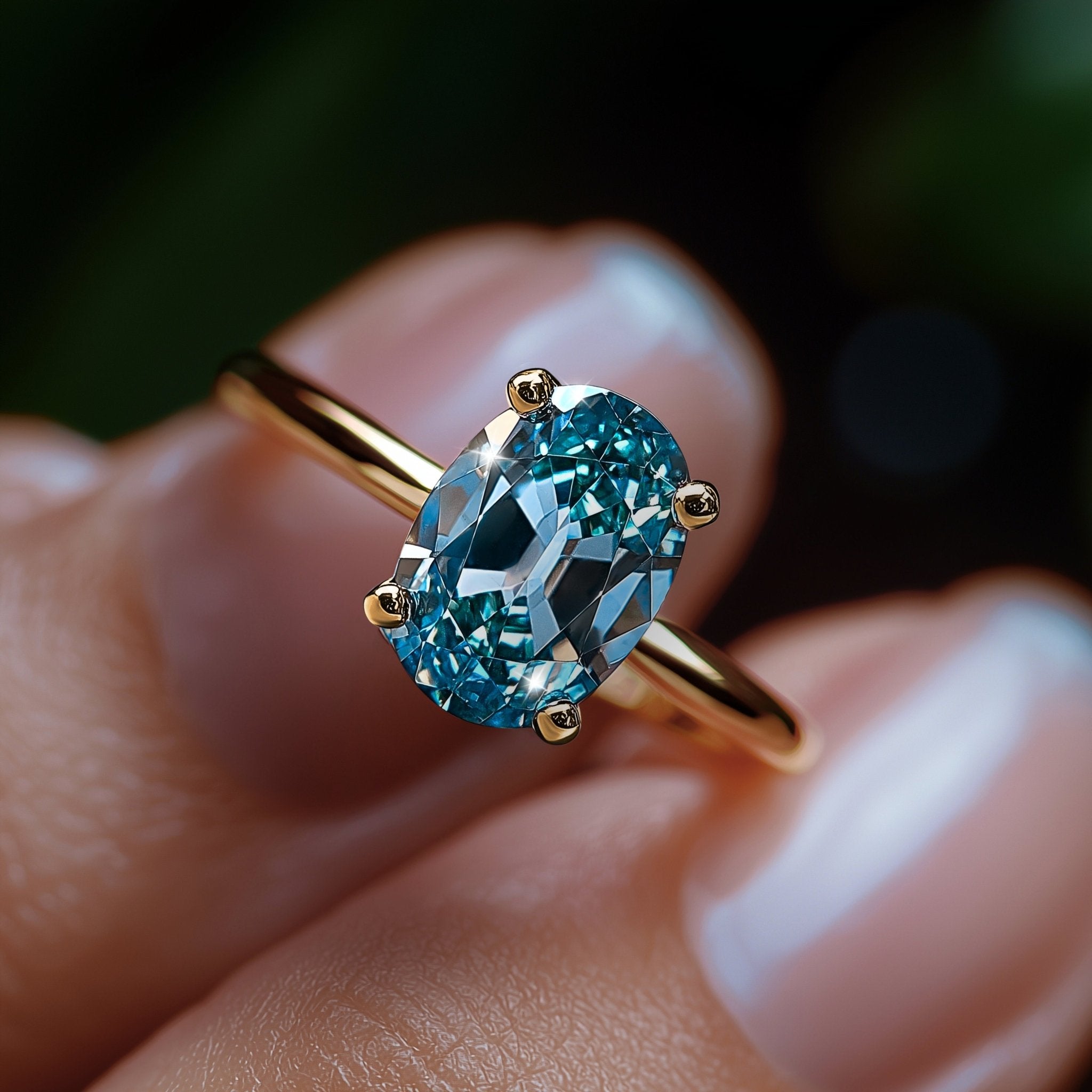 Celadon Spark Ring - Oore Jewelry