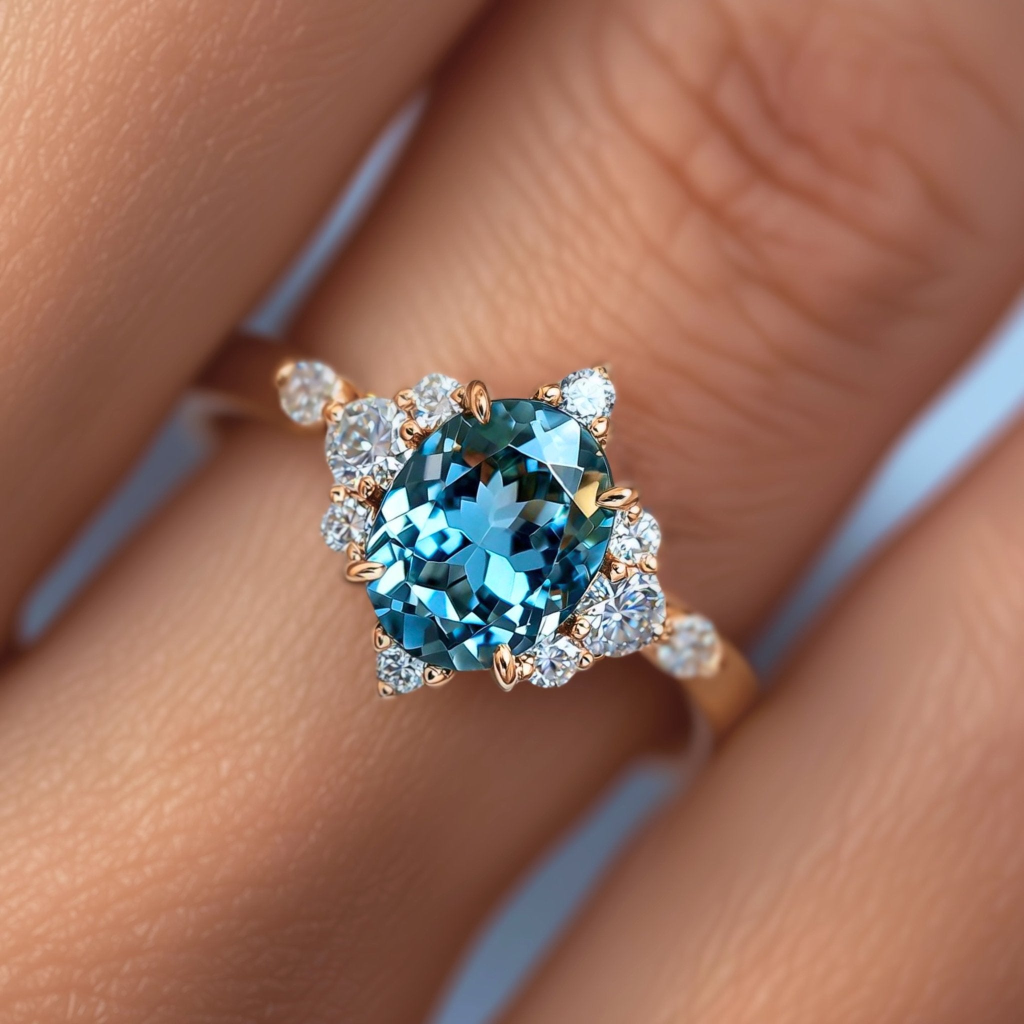 Glacier Flame Ring - Oore Jewelry