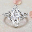 Vintage Bypass Vine Marquise Lab Grown Diamond 14K Rose Gold Engagement Ring
