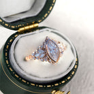 Briar Rose Starlight Bezel Marquise Moissanite  14k  rose gold Statement Ring