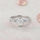 Vintage Twisted Vine Oval Lab Grown Diamond 14K Yellow Gold Engagement Ring
