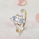 Vintage Milgrain Marquise Lab Grown Diamond 14K Yellow Gold Engagement Ring