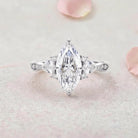 Vintage Milgrain Marquise Lab Grown Diamond 14K Yellow Gold Engagement Ring