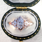 Briar Rose Starlight Bezel Marquise Moissanite Statement Ring - Orlina Jewelry