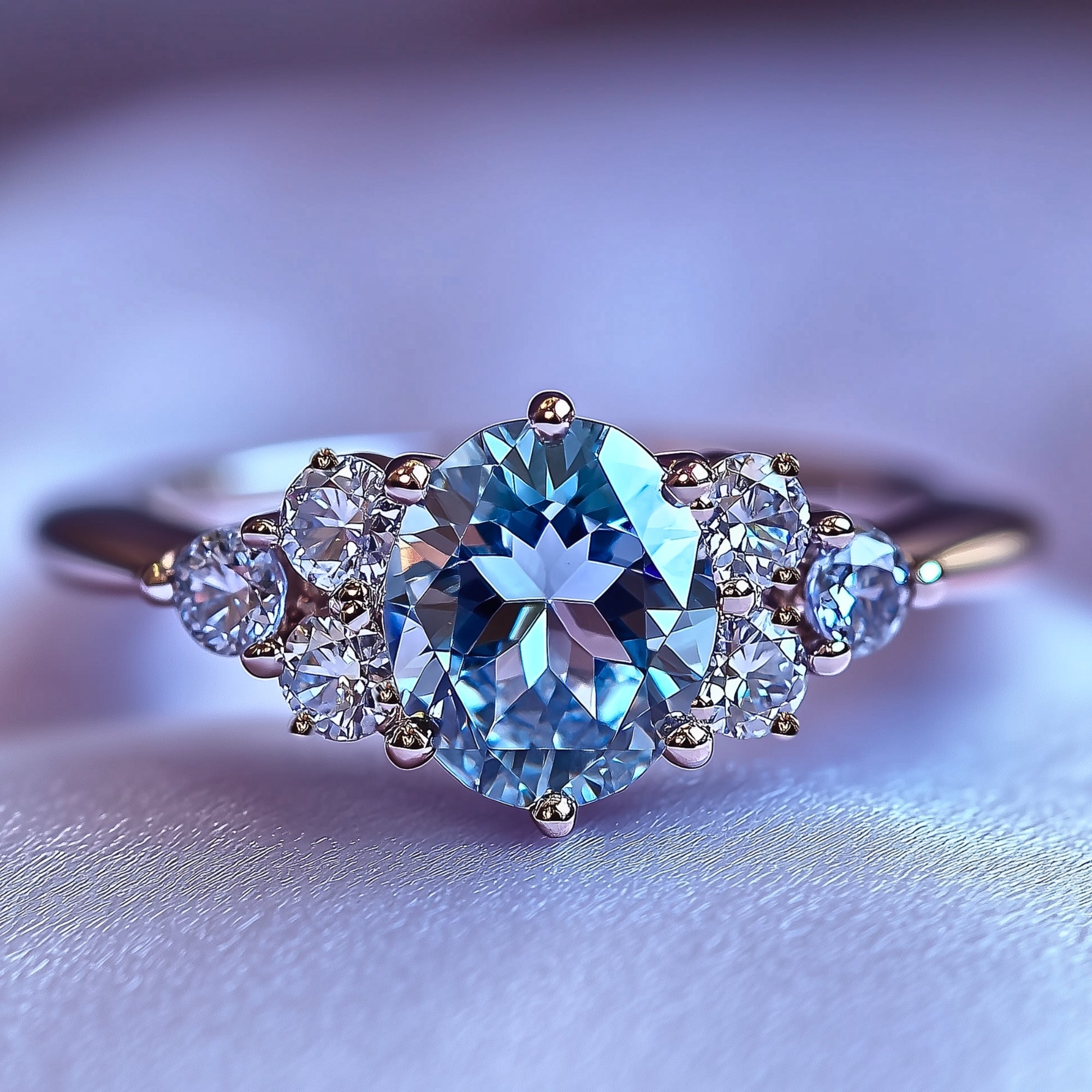 Misted Peak 925 Sterling Silver Engagement Ring