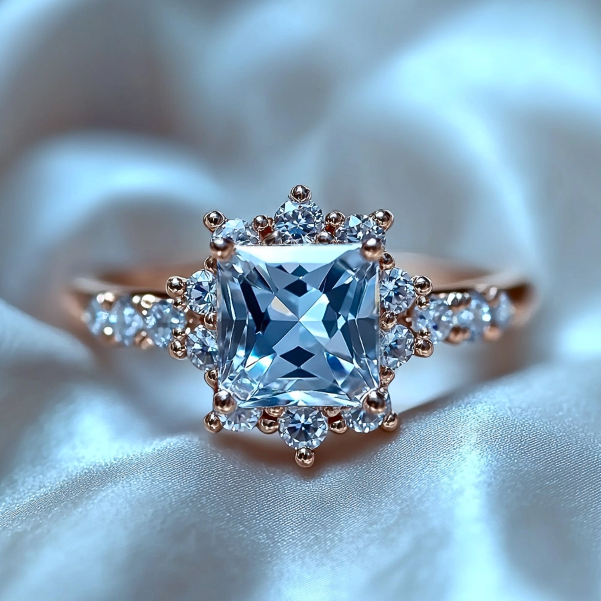 Ocean Spark 925 Sterling Silver Promise Ring