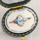 Customize your own Unique Briar Half Halo Pear Moissanite 18K Yellow Gold Ring
