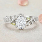Vintage Garden-themed Oval Lab Grown Diamond 14K Yellow Gold Engagement Ring