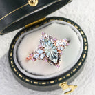 Vintage Elvindell Starlight Marquise Green Lab Sapphire Cluster Ring - Orlina Jewelry
