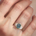 Vintage Elvindell Starlight Oval Light Green Lab Sapphire Ring - Orlina Jewelry